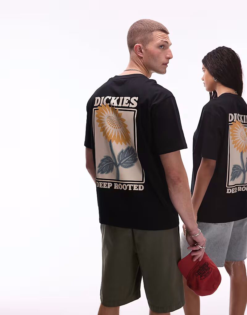 

Футболка Dickies с графическим принтом подсолнуха на спине, черного цвета — эксклюзивно для ASOS