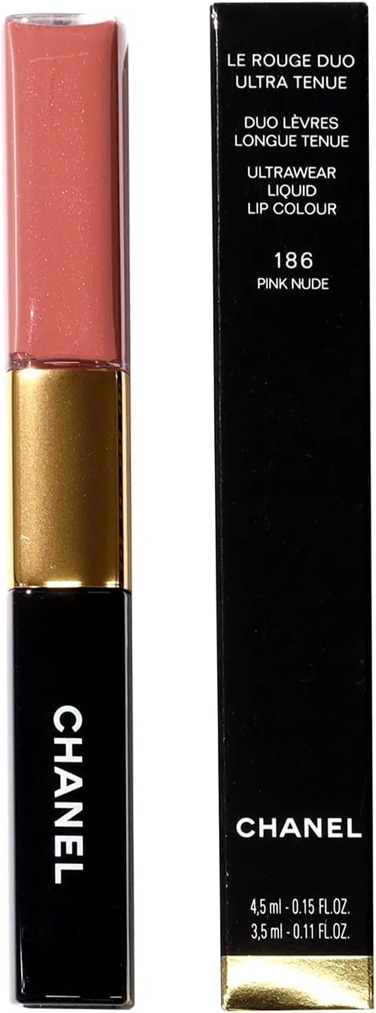 Помада и блеск для губ 2-в-1 Chanel Le Rouge Duo Ultra Tenue 8 мл 186 Pink Nude