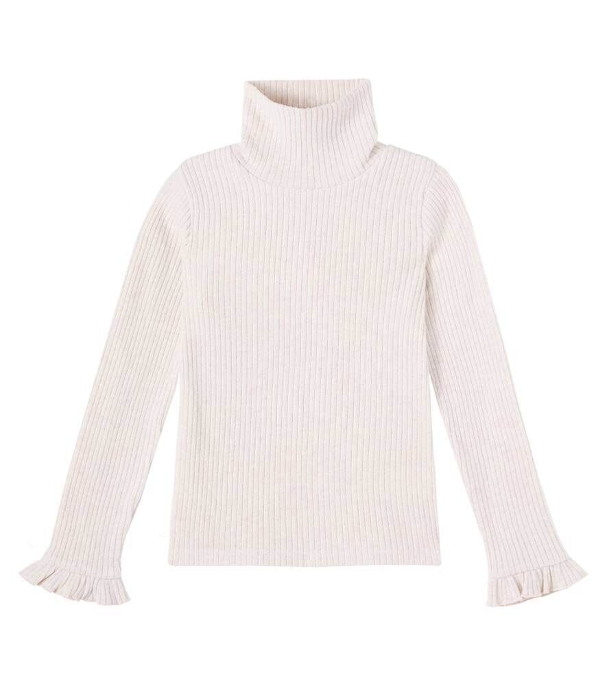 

Топ из хлопкового джерси Simone La Coqueta, Oatmeal Melange