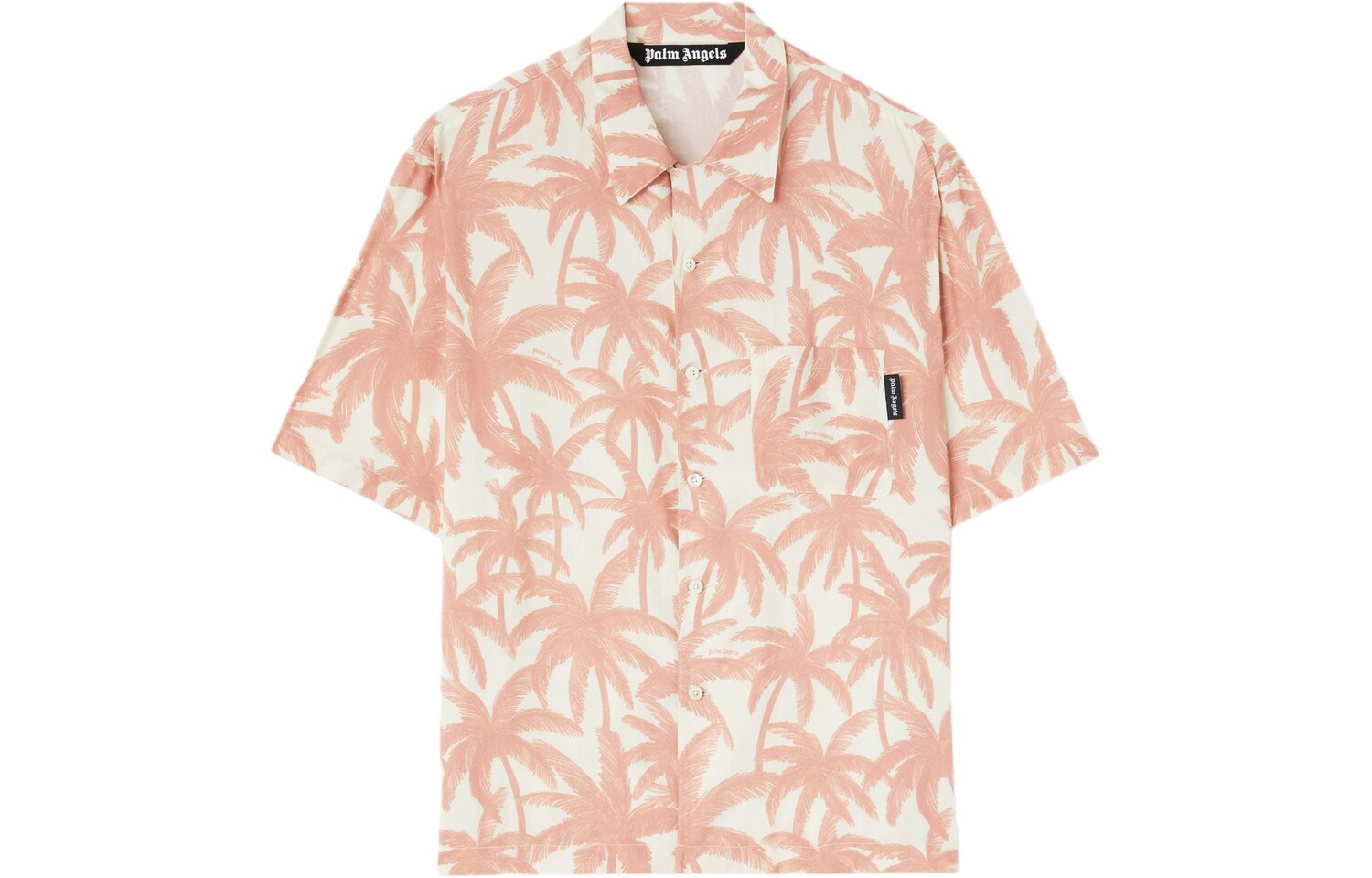 

Рубашка с принтом пальмы Palm Angels, розовый