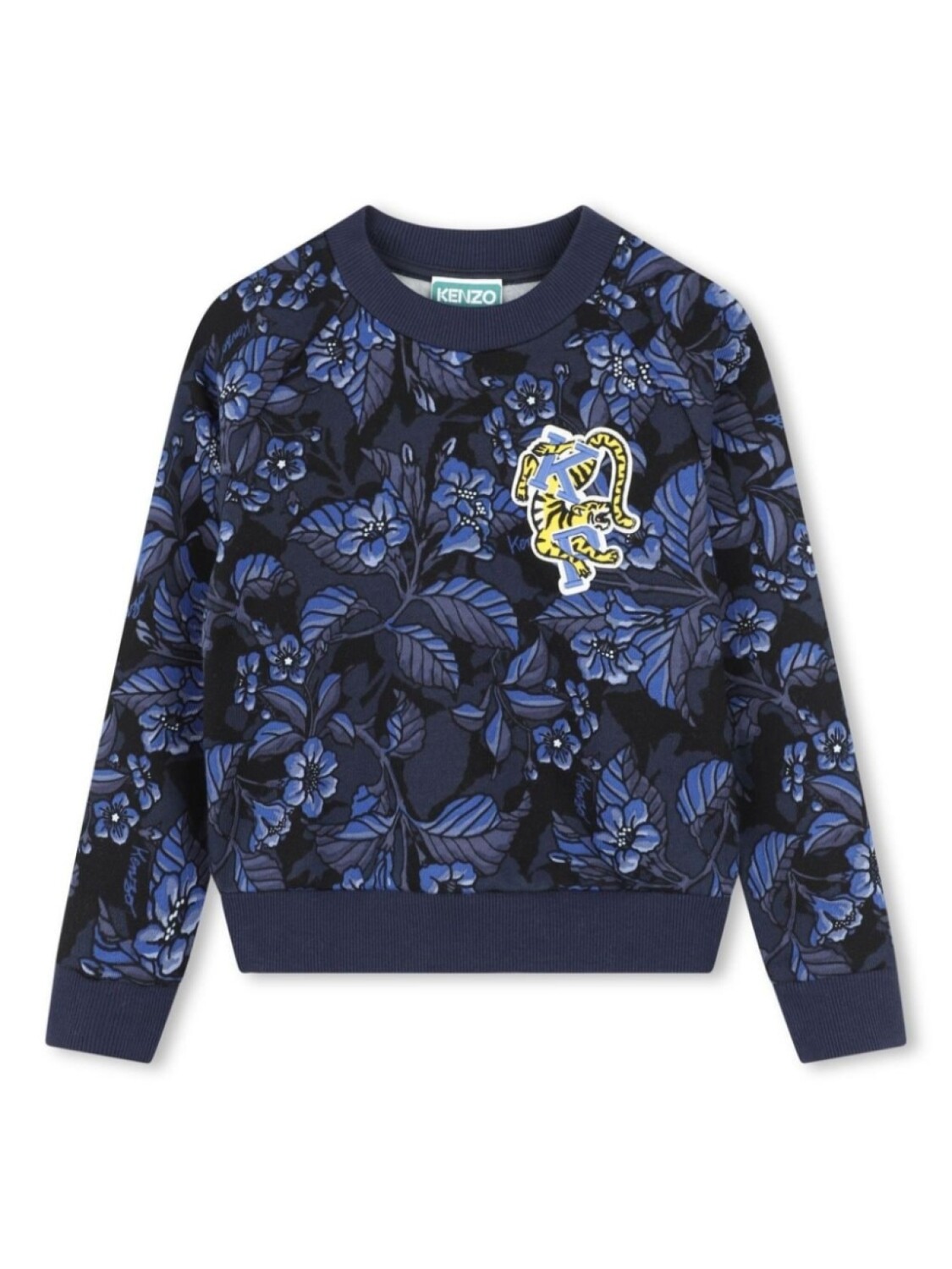 

Kenzo Kids толстовка с цветочным принтом, синий
