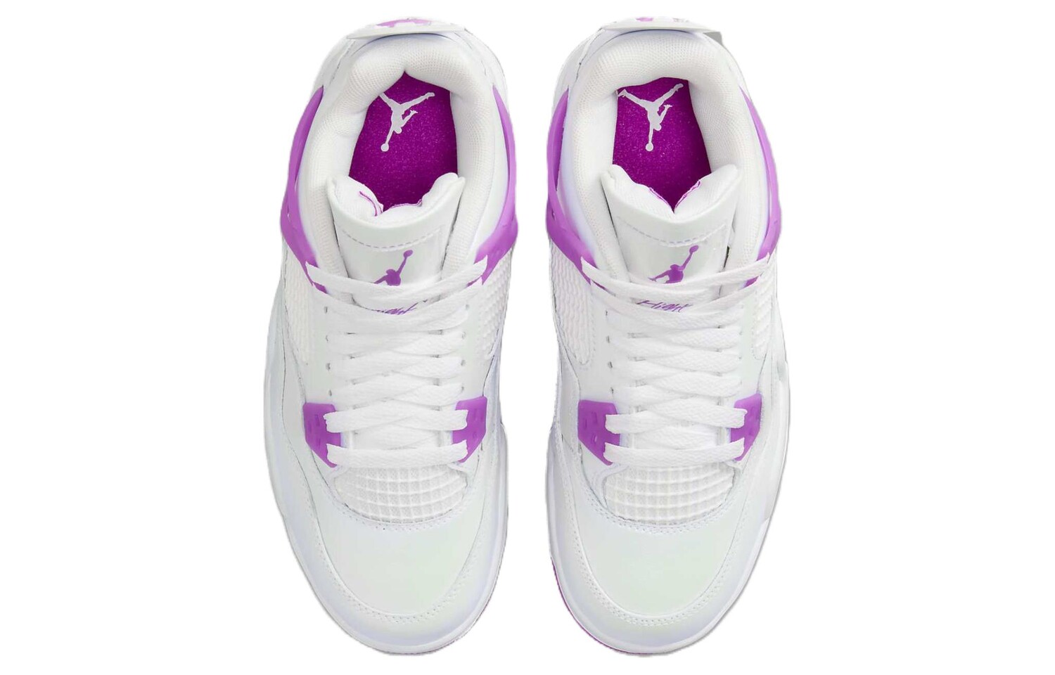 Jordan Air Jordan 4 Винтажные баскетбольные кроссовки женские, White/Purple — фото 4