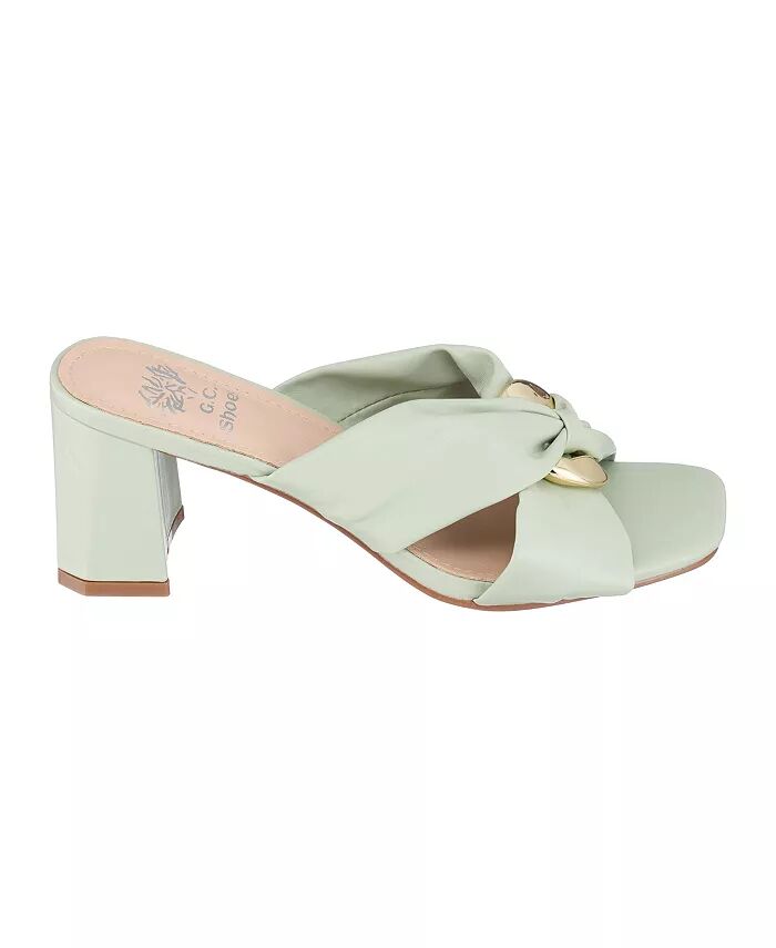 Женские босоножки Zane на каблуке GC Shoes, зеленый — фото 2