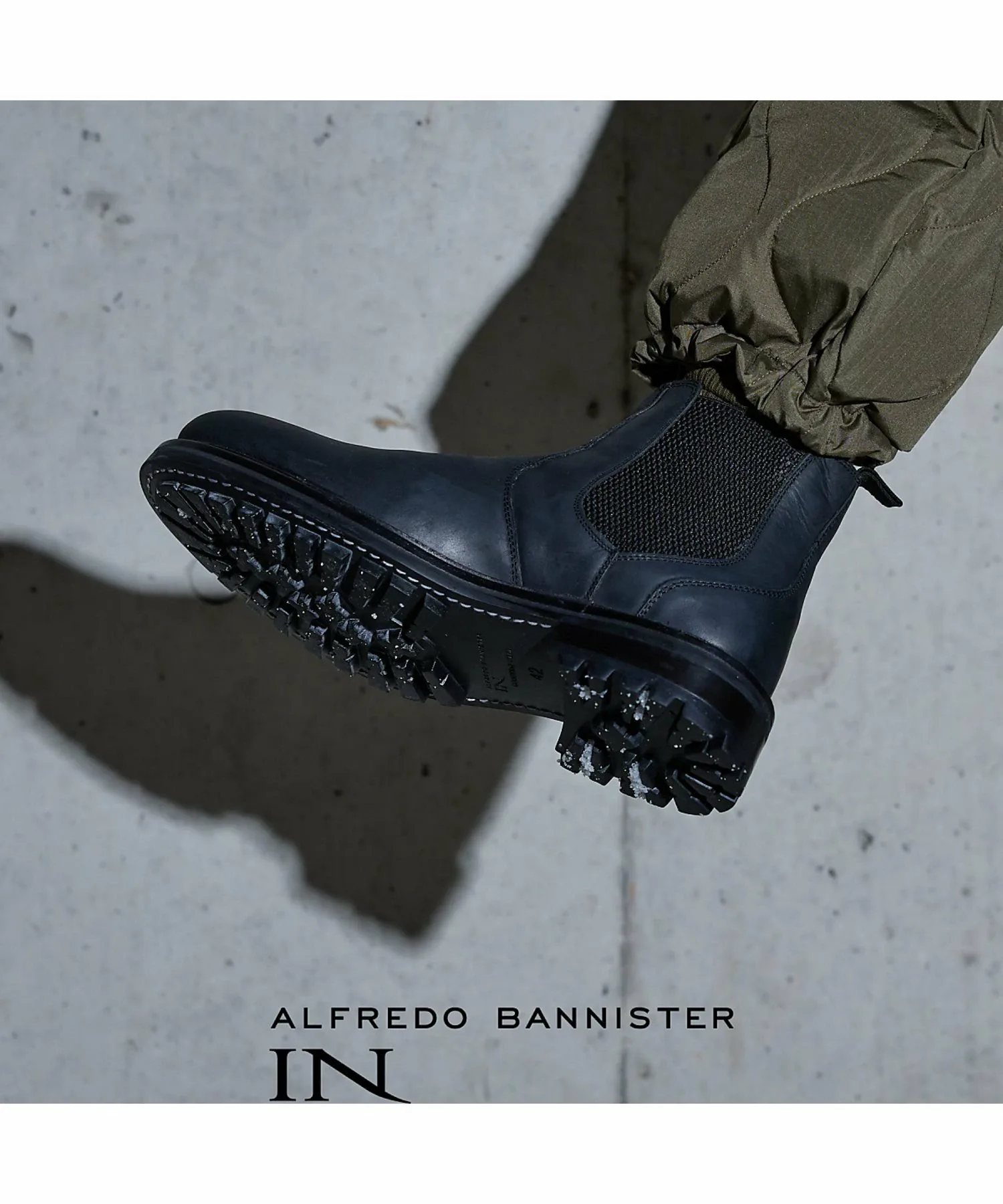 Ботинки с боковой вставкой на подошве Tank Sole AlfredoBANNISTER, Black