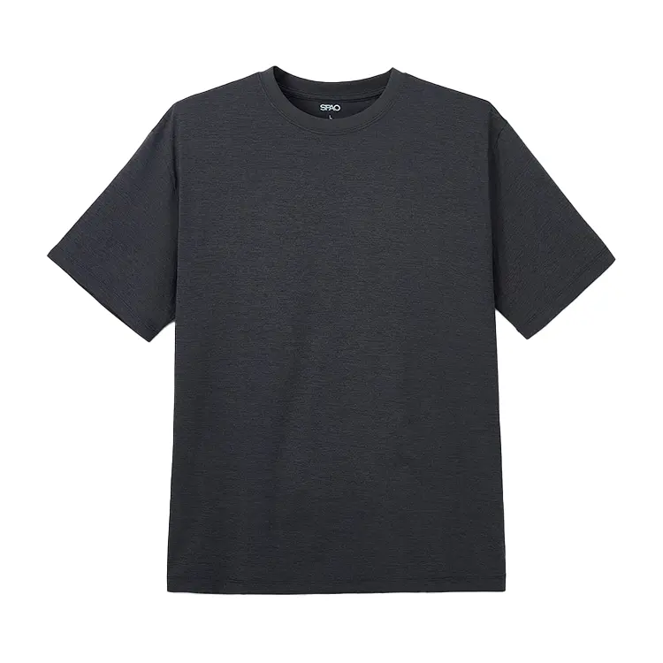 

Футболка мужская Crew Neck Moderate SPAO, charcoal серый