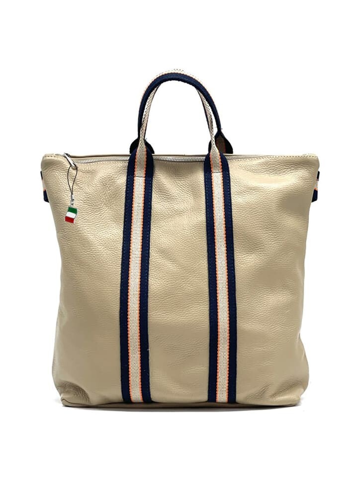 

Рюкзак Florence Cityrucksack Leder, Canvas taupe, blau, beige ca. 43cm