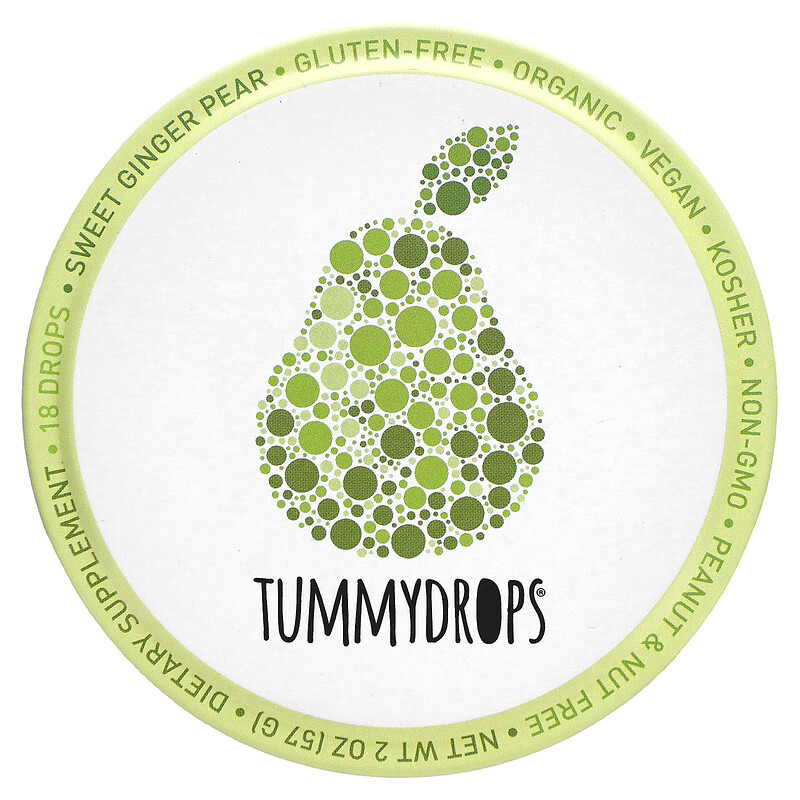 

Tummydrops, сладкий имбирь и груша, 18 драже