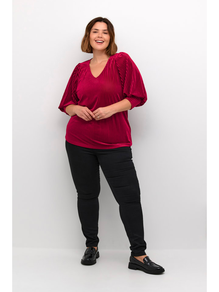 

KAFFE curve Блузка с длинными рукавами KCcacanna, стандартный крой, цвет Haute red CC