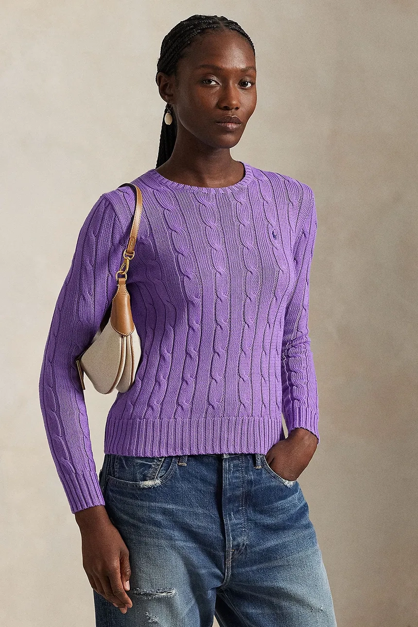 

Хлопковый свитер Polo Ralph Lauren, фиолетовый
