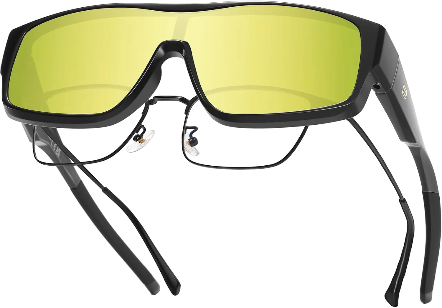 

Поляризованные спортивные солнцезащитные очки DUCO для мужчин и женщин, облегающие очки, подходят для езды на велосипеде и рыбалки, B Shine Black Frame Revo Gold Lens