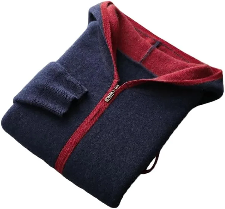 

Мужской худи-кардиган с контрастным цветом