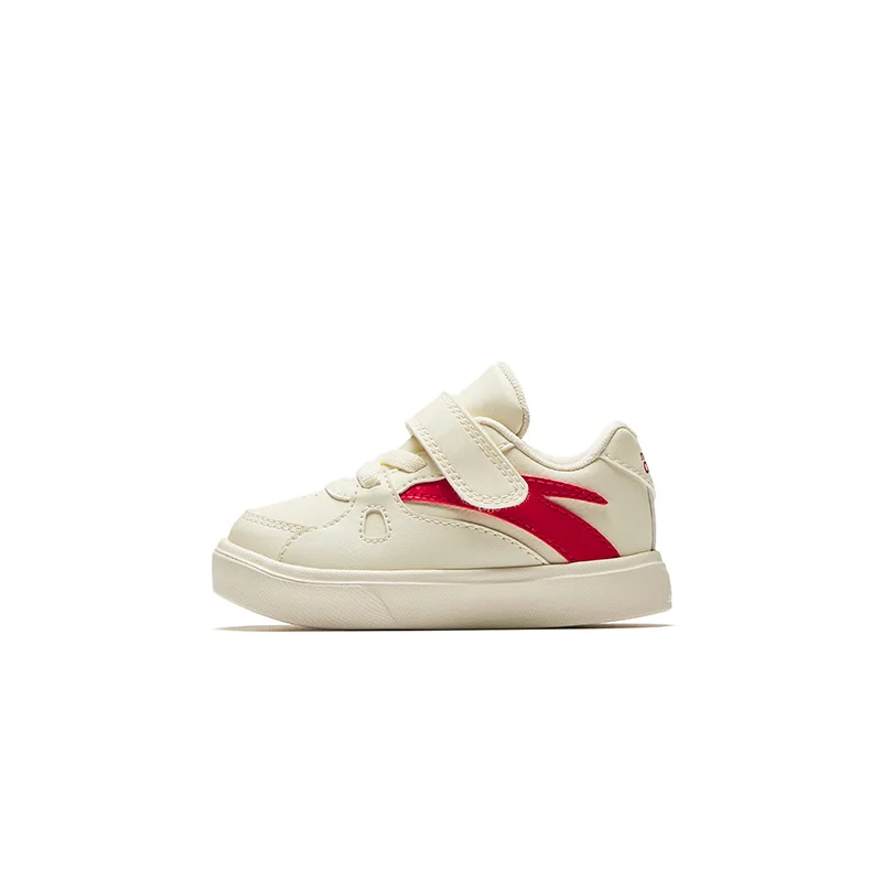 Детские кроссовки на низком ходу из искусственной кожи с амортизацией Antakids, Anta White/Classic Red/Black — фото 3