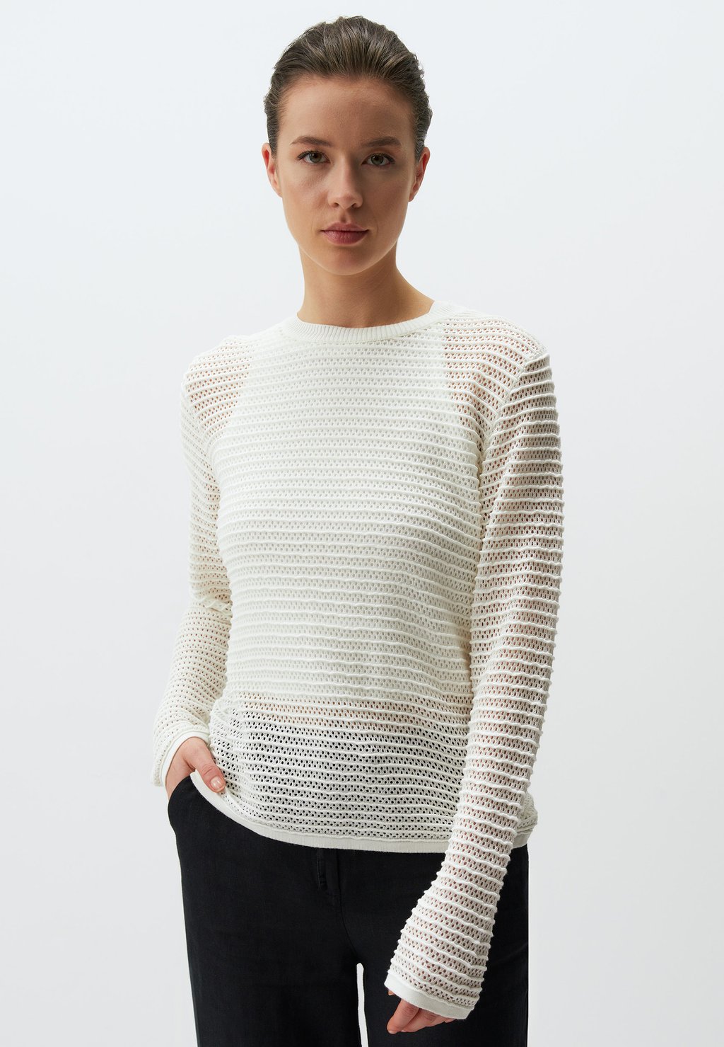 

Джемпер LONG SLEEVE CREW-NECK OPENWORK Jimmy Key, белый