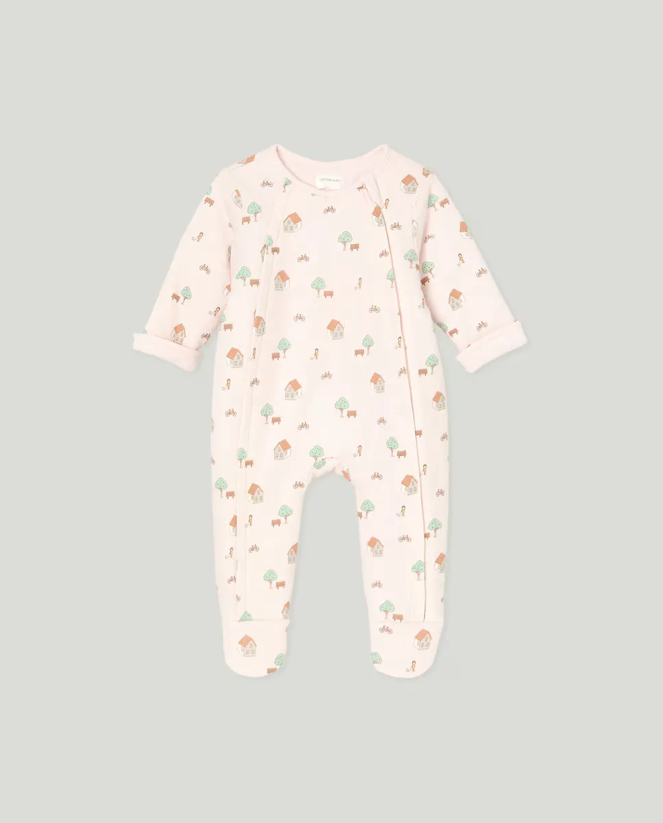 

Длинный мягкий комбинезон для девочек Cotton Juice, розовый