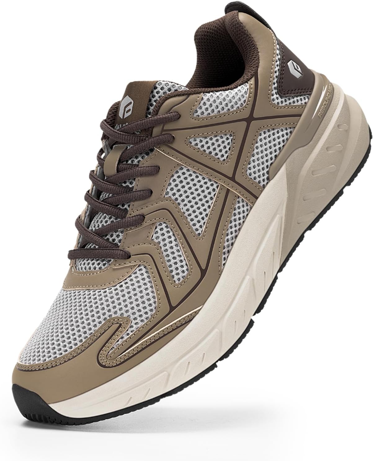 

Мужские кроссовки FitVille для ходьбы, широкая полнота, дополнительная амортизация, очень широкие кроссовки для мужчин, упругие, нескользящие, для тренировок и занятий спортом, коричневый