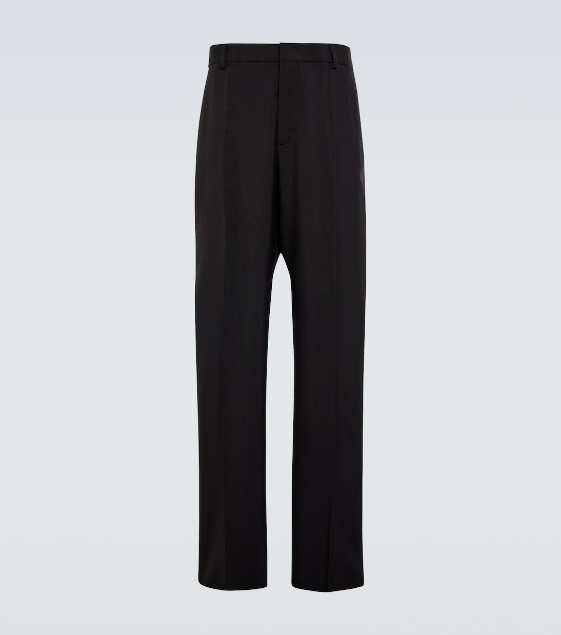 

Брюки средней посадки из натуральной шерсти Valentino, Nero