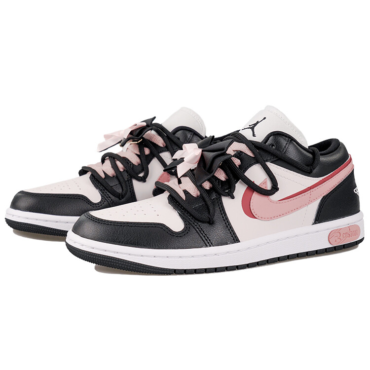 Кроссовки Air Jordan 1 Vintage Basketball Shoes Women's Low-Top Pink — фото 4