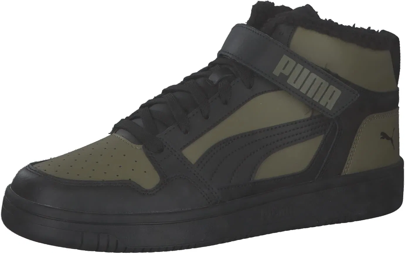 Кроссовки PUMA Unisex Rebound Mid Strap WTR, Burnt Olive Puma Black
