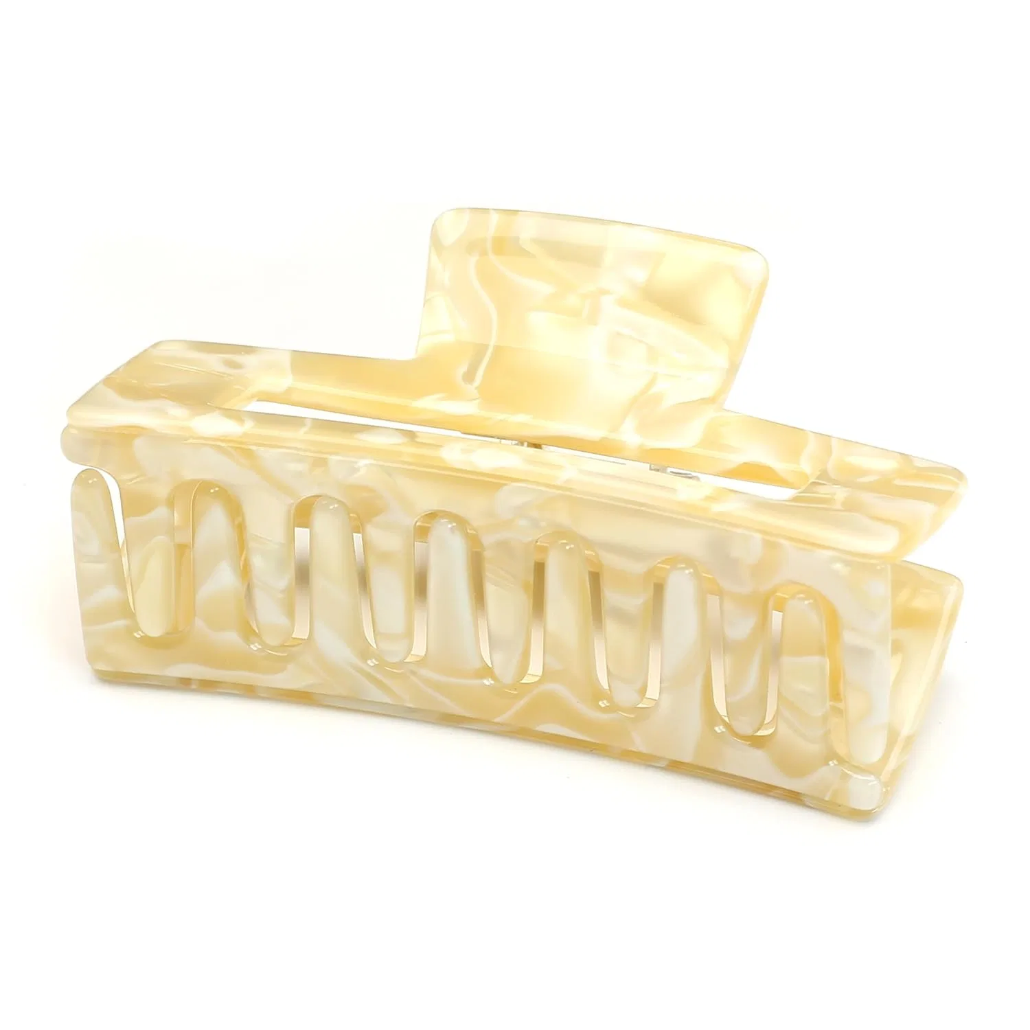 Средняя заколка-краб из ацетата для волос Qingoo, Cream