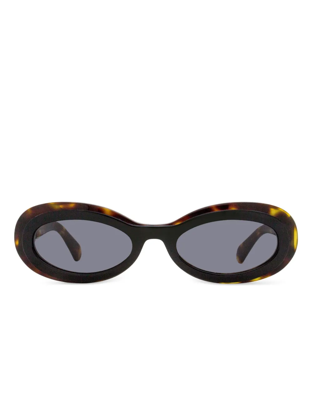 

Солнцезащитные очки в овальной оправе с эффектом черепахового панциря Ferragamo Eyewear, коричневый