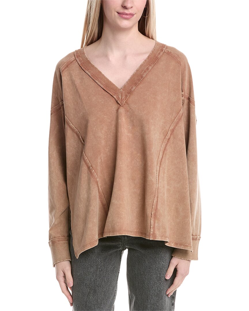 

Футболка Labiz Jersey Spill Seam Top, коричневый