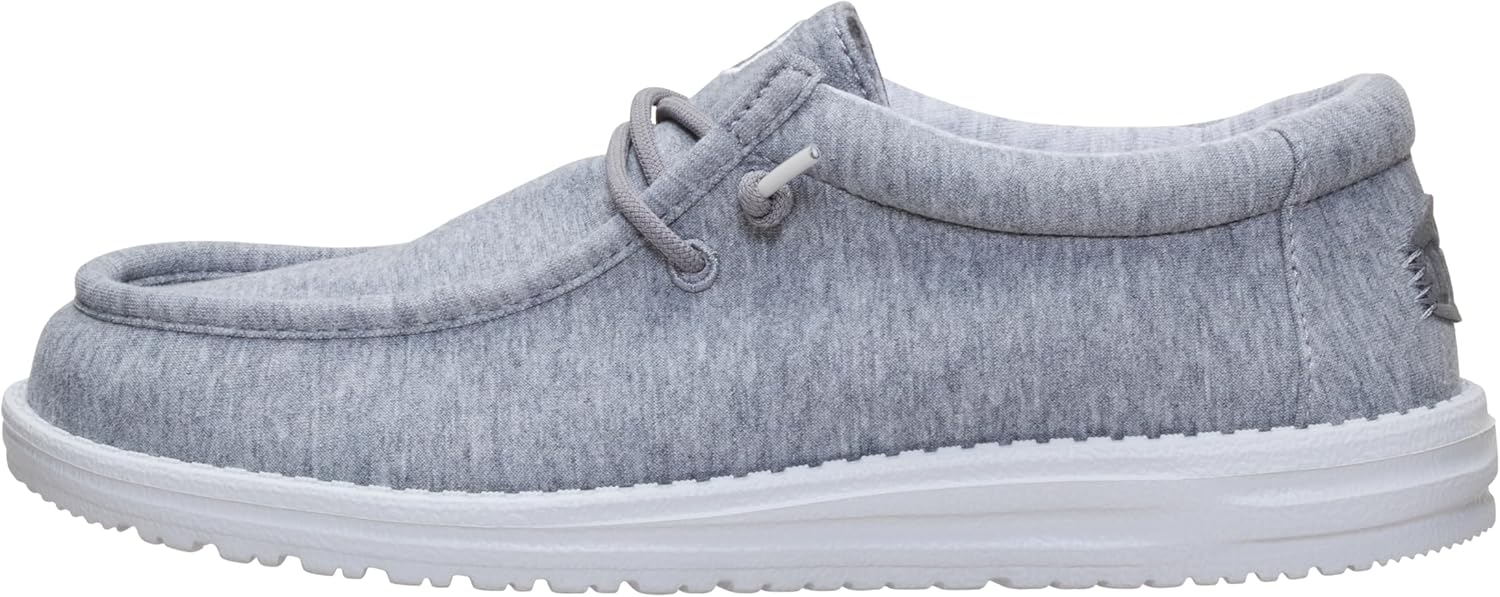 

Мужские слипоны HEYDUDE Wally Stretch из джерси, Легкие и удобные туристические лоферы с эластичными шнурками, серый