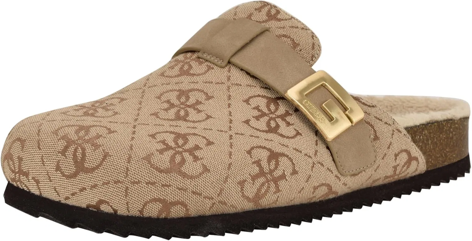 Мужские тапочки Guess Ullan, Tan Logo Multi 101