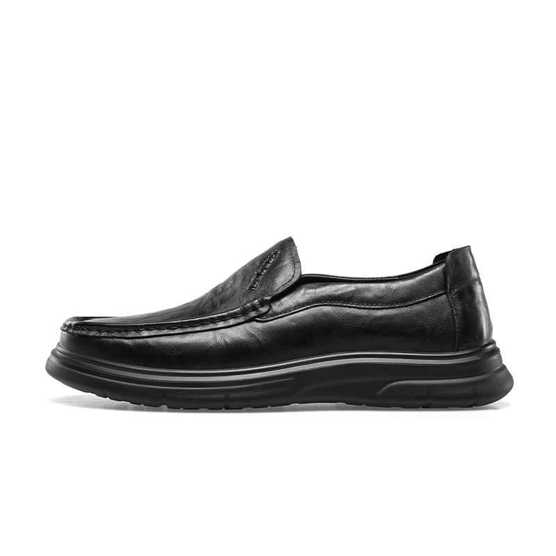 

KANGNAI Повседневные кожаные туфли мужские низкие, черные