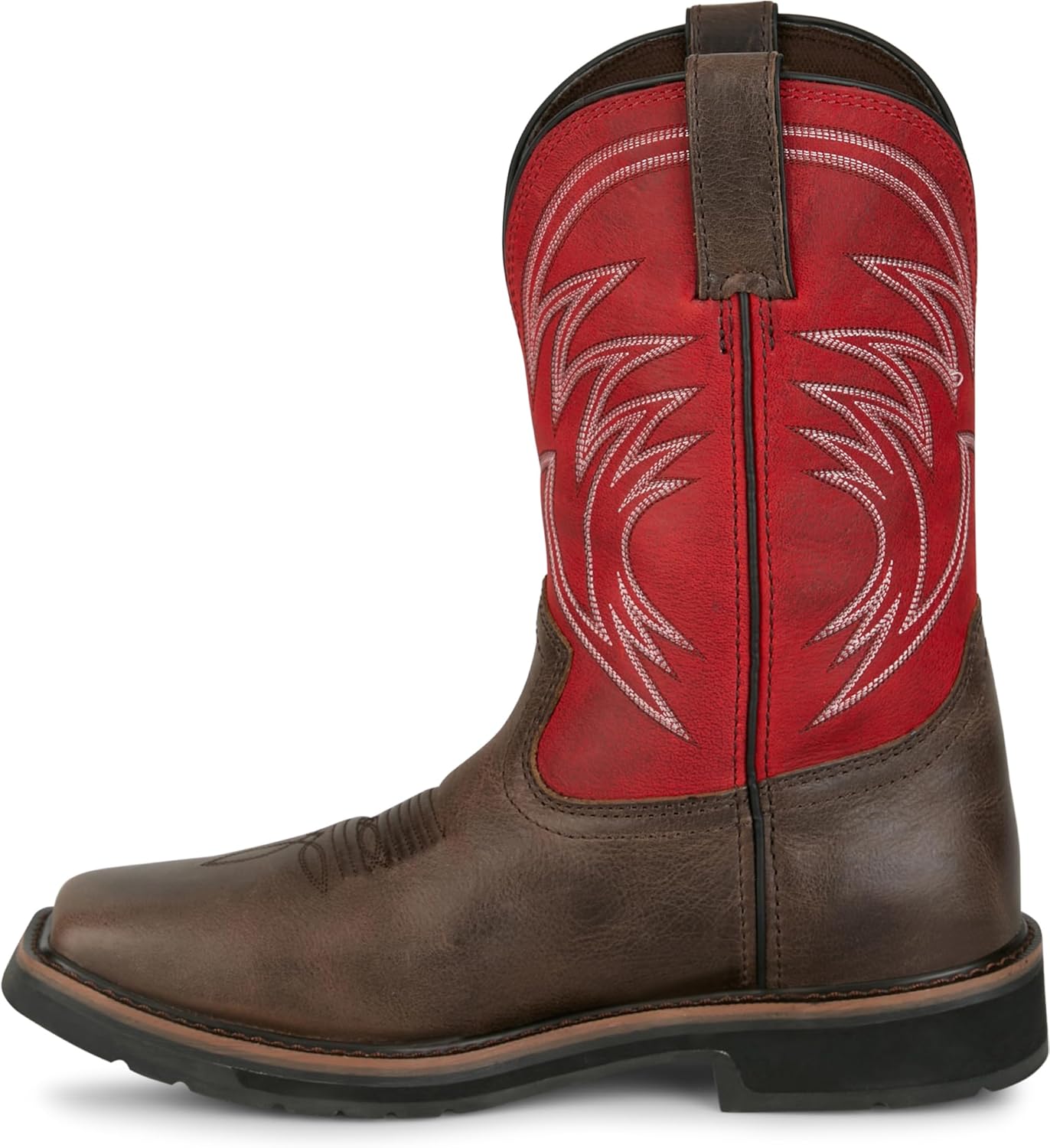 

Ботинки Justin Apprentice 11 с стальным носком для мужчин - коллекция Stampede - прочная кожа, противоскользящая подошва, комфортная посадка, идеально подходят для тяжелых работ, коричневый