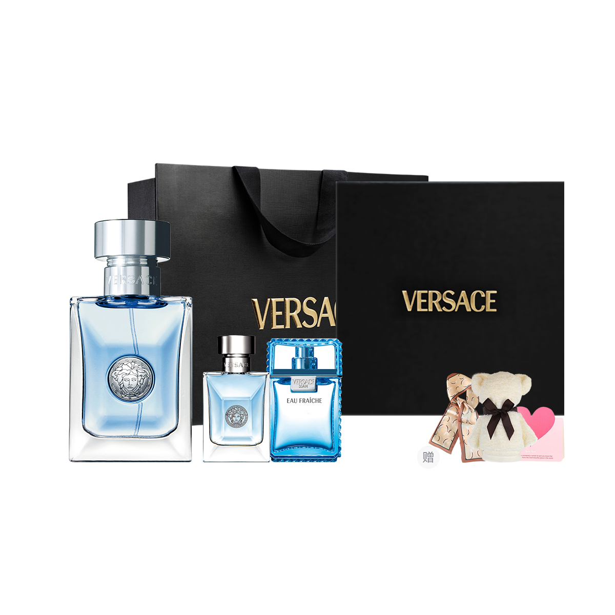 Классический парфюмерный набор Same Name Gentleman Dylan с древесными нотами Eau De Toilette EDT 30мл+5мл+5мл+подарочная упаковка VERSACE — фото 2