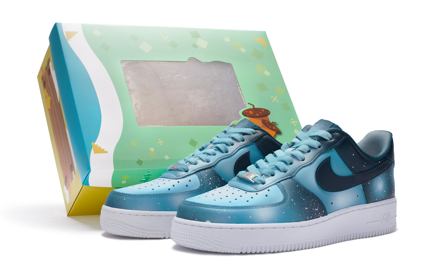 

Кроссовки Nike Air Force 1 Skateboard Shoes Women's Low-Top Blue/White