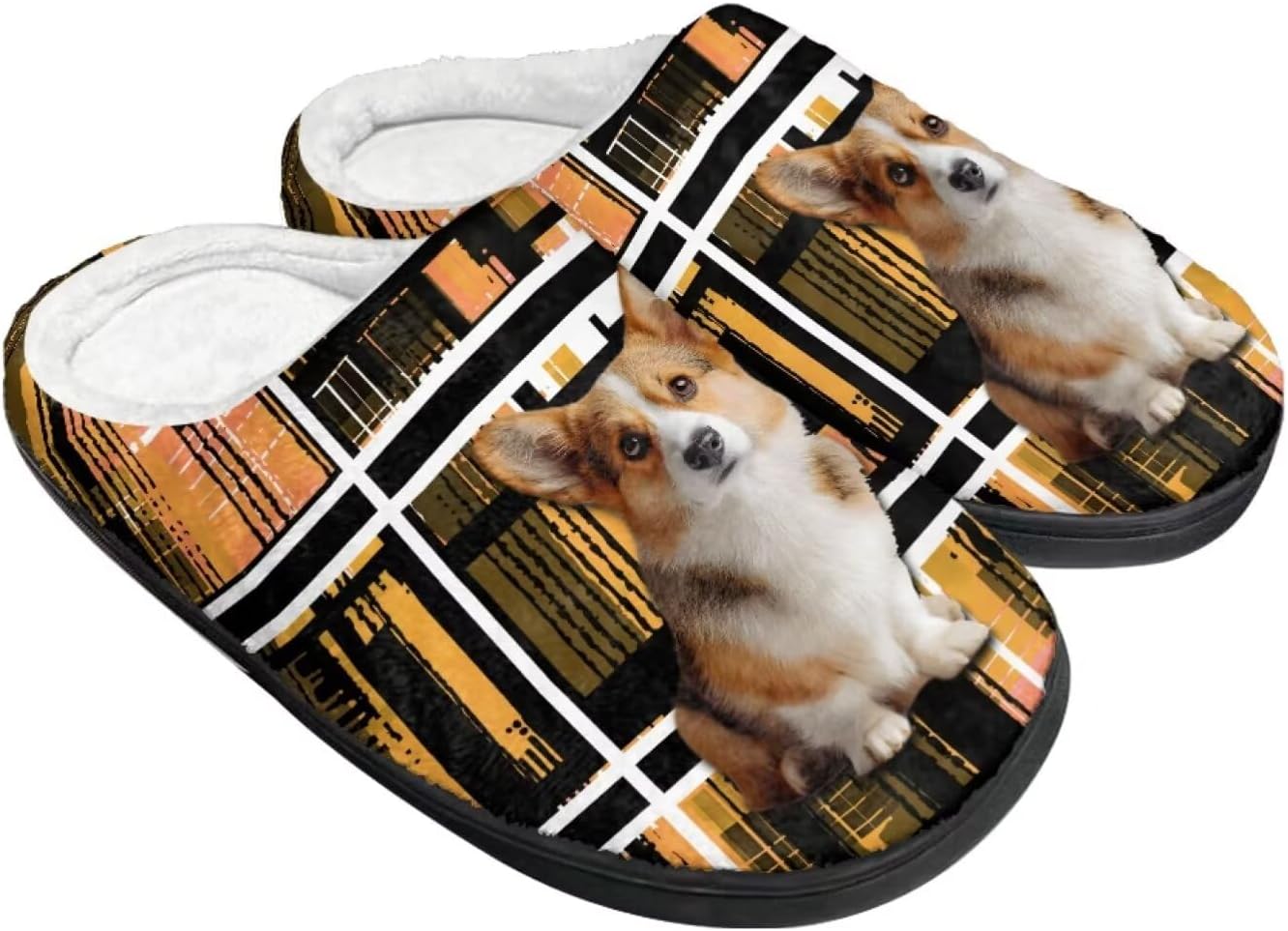 

Теплые плюшевые тапочки из фланели, уютные домашние тапочки для женщин и мужчин с противоскользящей подошвой Wanzuoeng, оранжевый