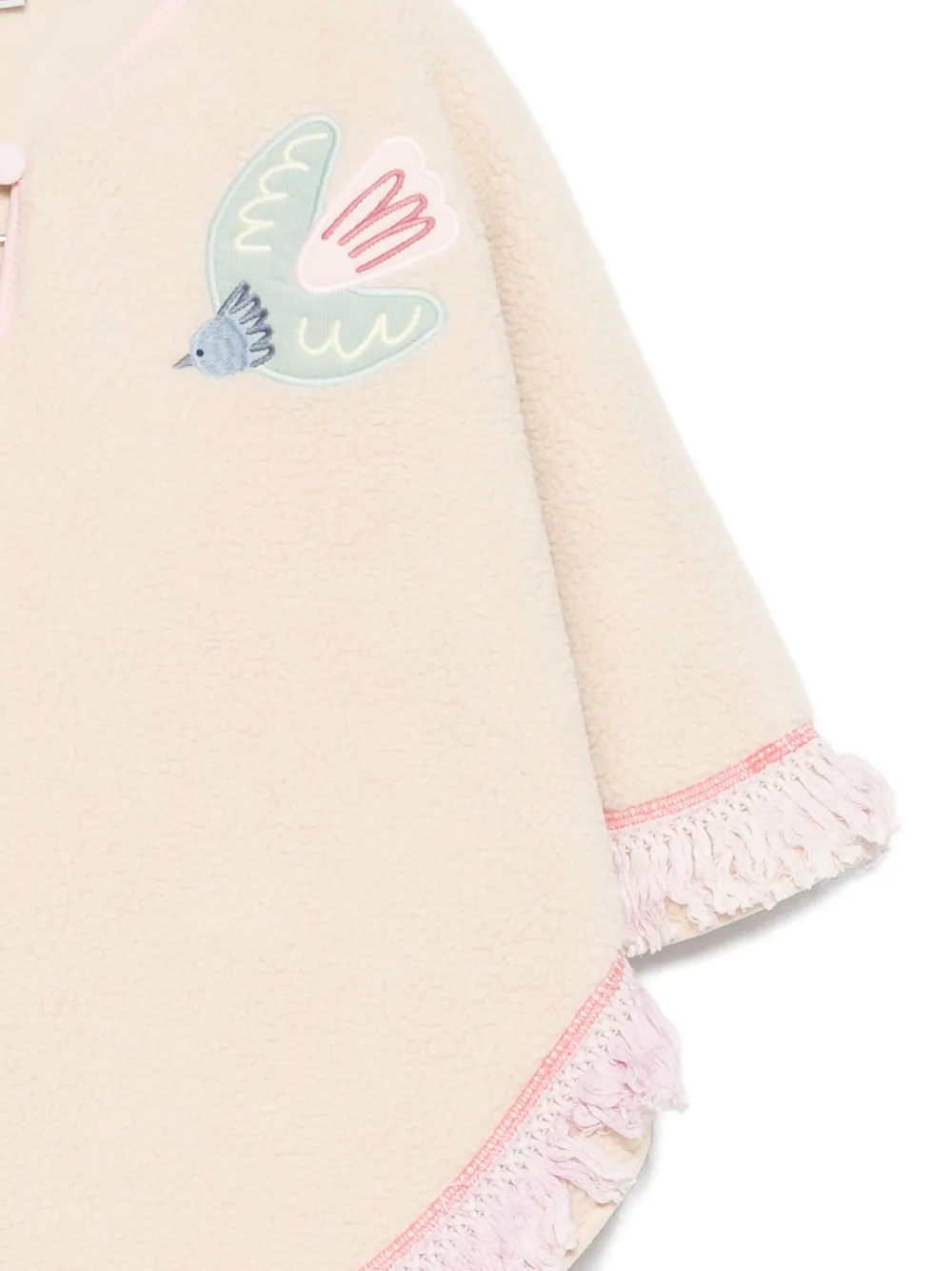 Пончо с вышивкой и бахромой Stella Mccartney Kids — фото 3