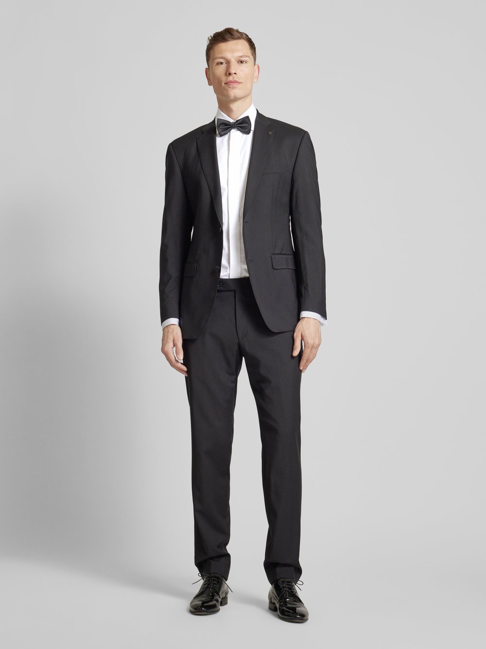 

Рубашка-смокинг прямого кроя из ткани Uni Solid Profuomo, белый