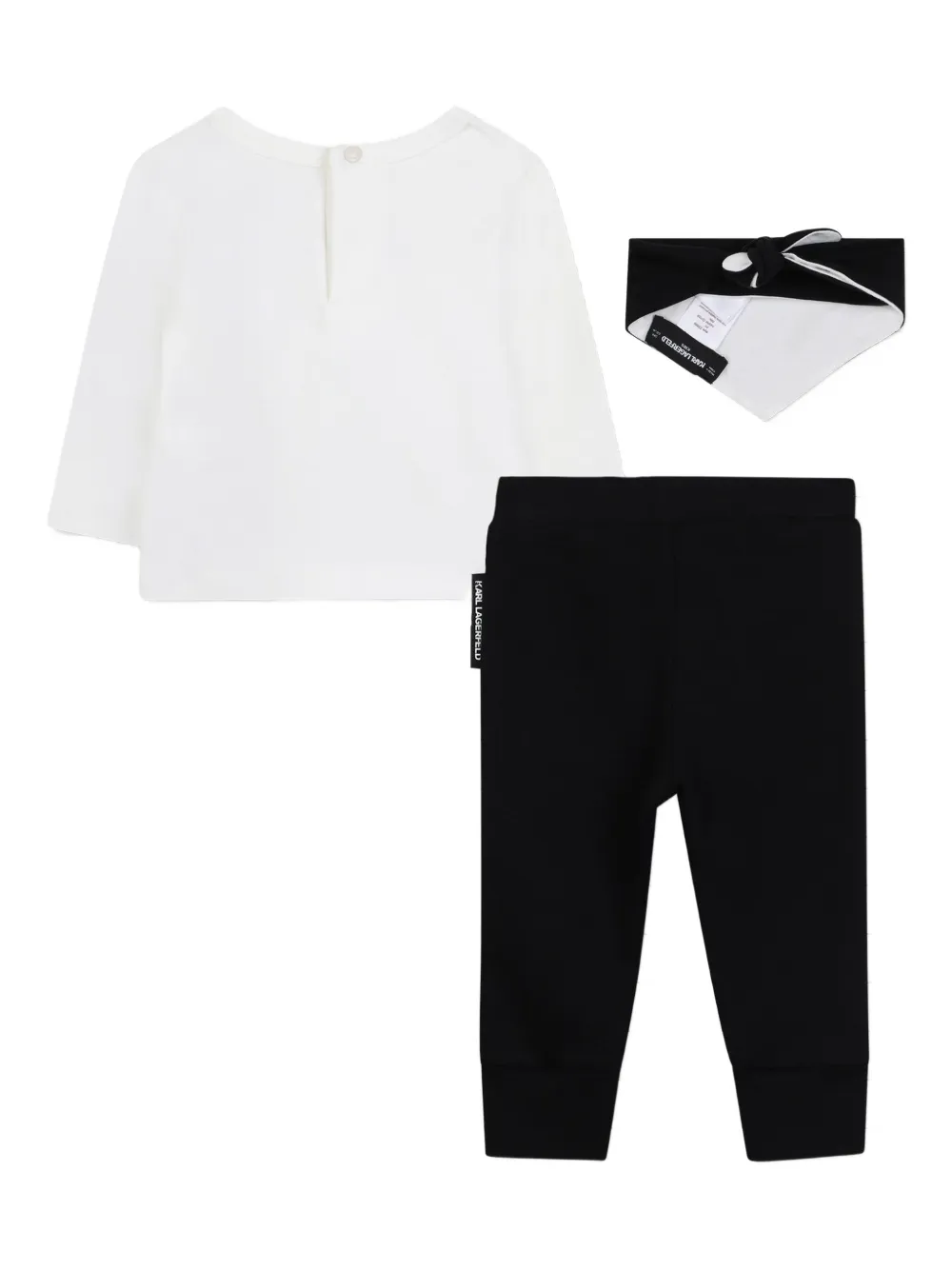 

Комплект из лонгслива и брюк KARL LAGERFELD KIDS, черный