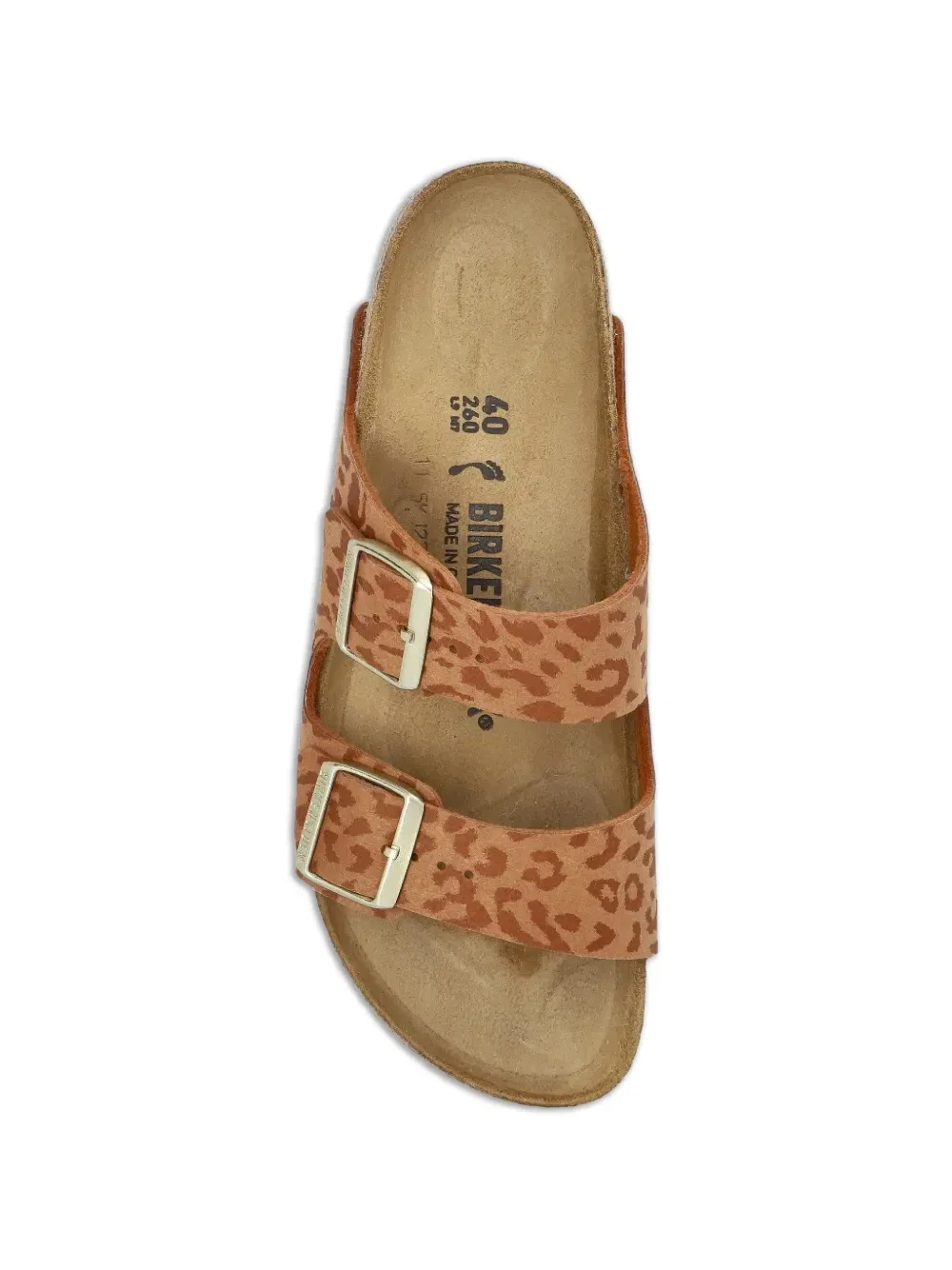 Сандалии Arizona с леопардовым принтом Birkenstock, оранжевый — фото 2