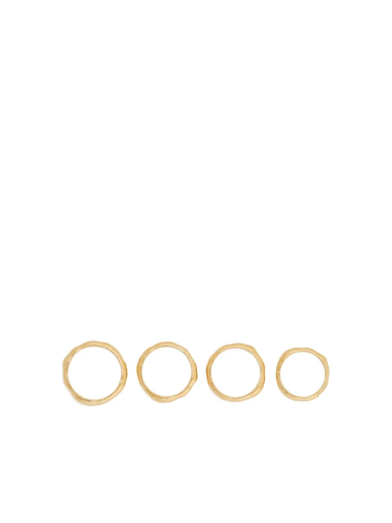 

Кольцо Jil Sander engraved logo irregular-surface rings (set of four), золотой