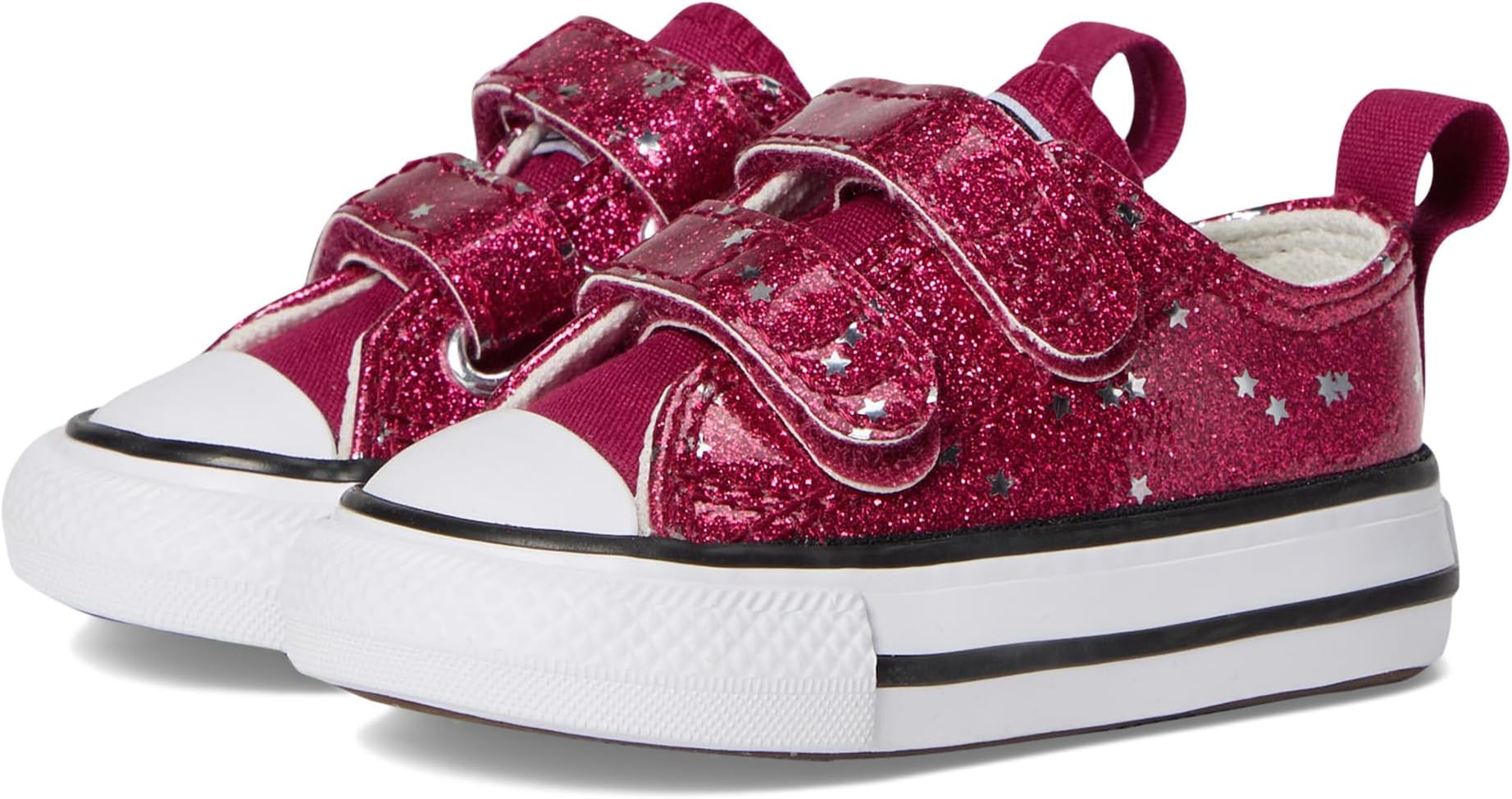 

Кроссовки Converse Kids Chuck Taylor All Star Glitter Easy On, цвет Sporty Berry/White/Egret