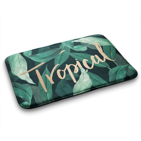 

Коврик для ванной Tulup Tropische Blätter, 90x1x90 см, зеленый