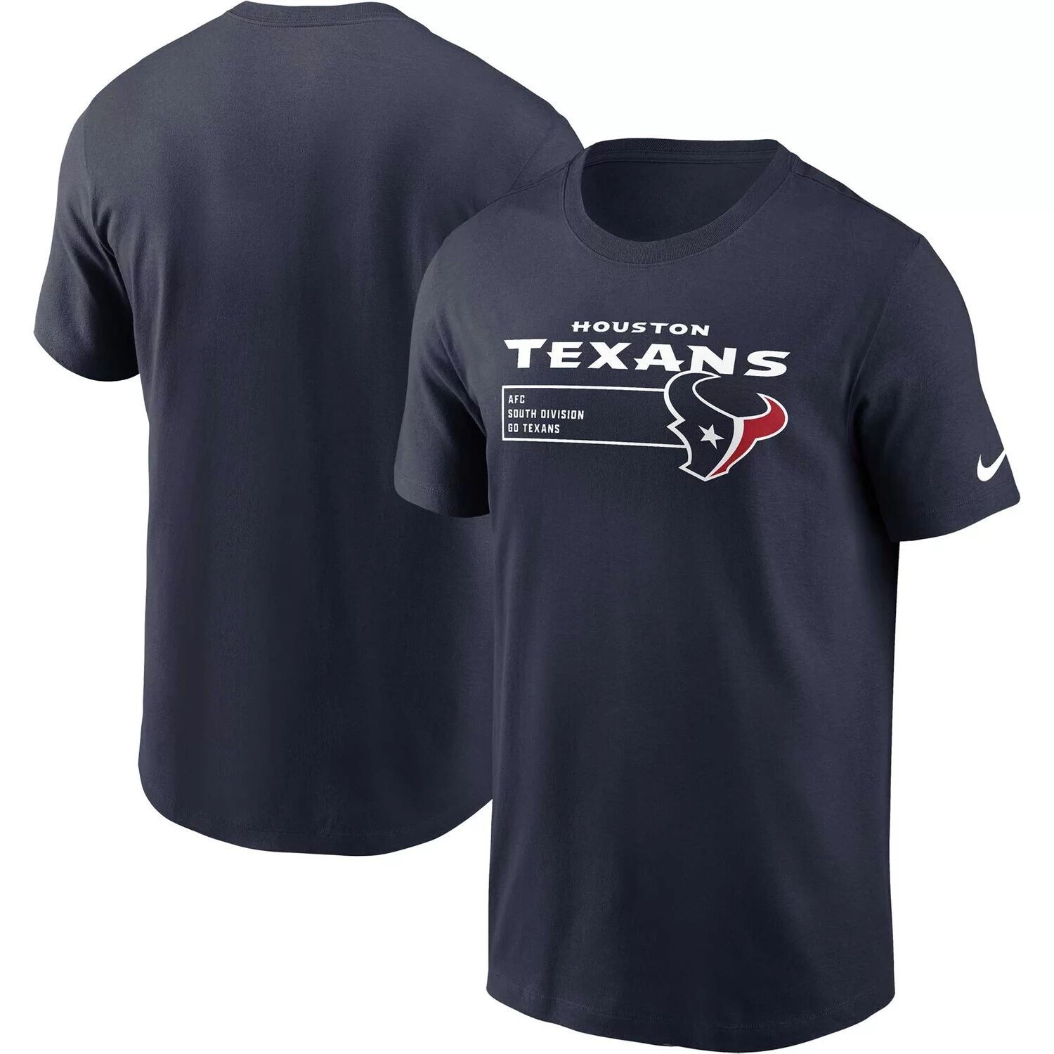 

Мужская темно-синяя футболка Houston Texans Division Essential Nike, Синий, Мужская темно-синяя футболка Houston Texans Division Essential Nike