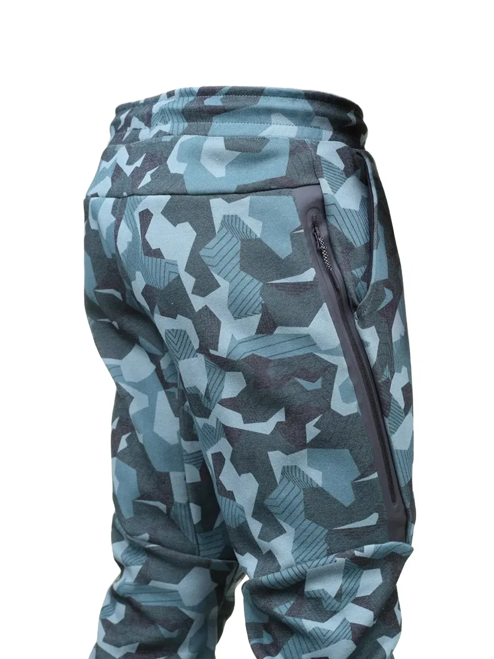 Камуфляжные спортивные брюки на шнуровке Nike, синий — фото 2