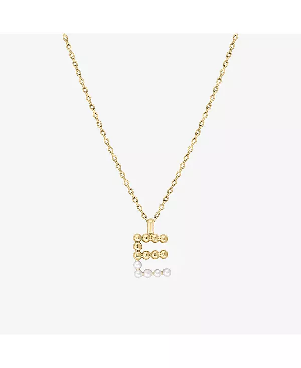 

Ожерелье с инициалами из культивированного жемчуга Bearfruit Jewelry, e