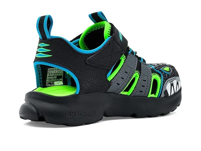 Сандалии Raptor Quest SKECHERS KIDS, Black/Lime — фото 4