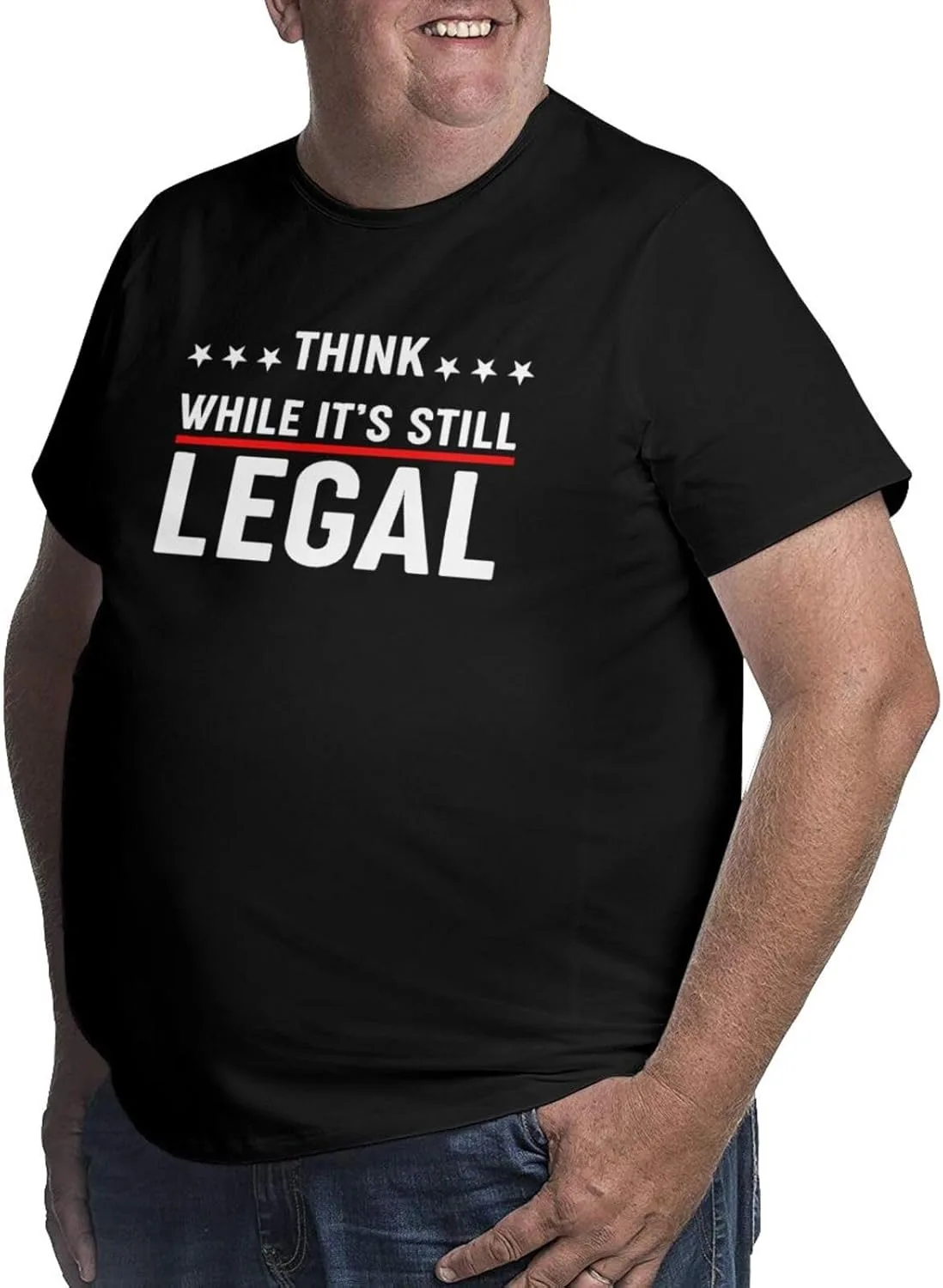 Футболка Think While It's Still Legal мужская, летняя, Large — фото 2