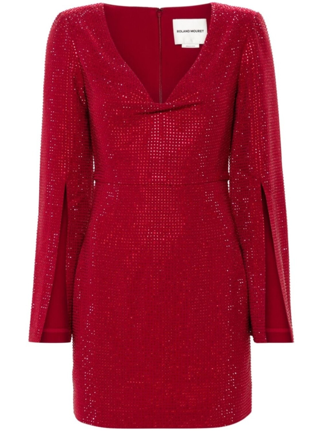 

Roland Mouret мини-платье, украшенное стразами, красный