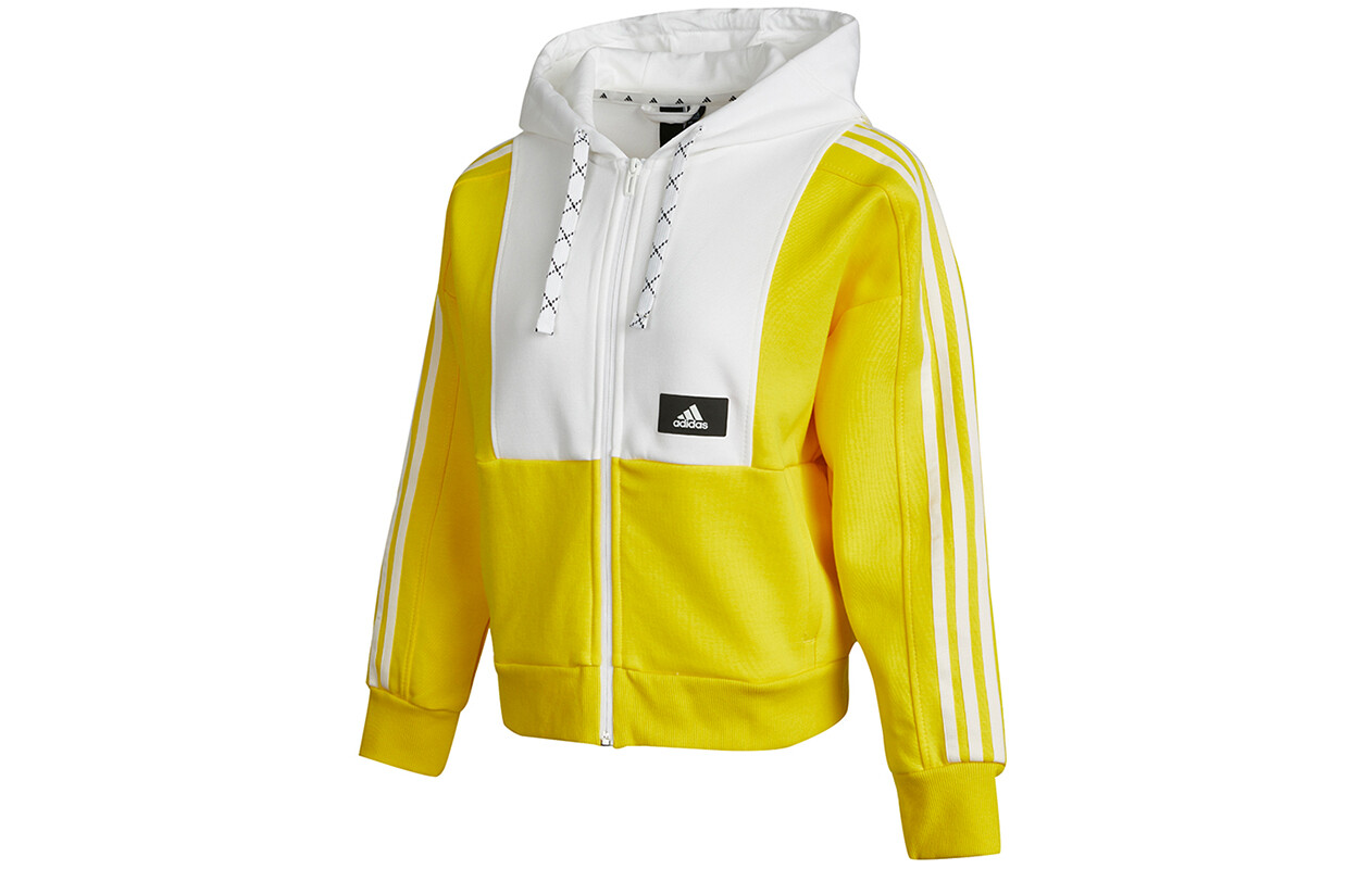 Женская трикотажная куртка Str Jkt Knit, желтая Adidas — фото 3