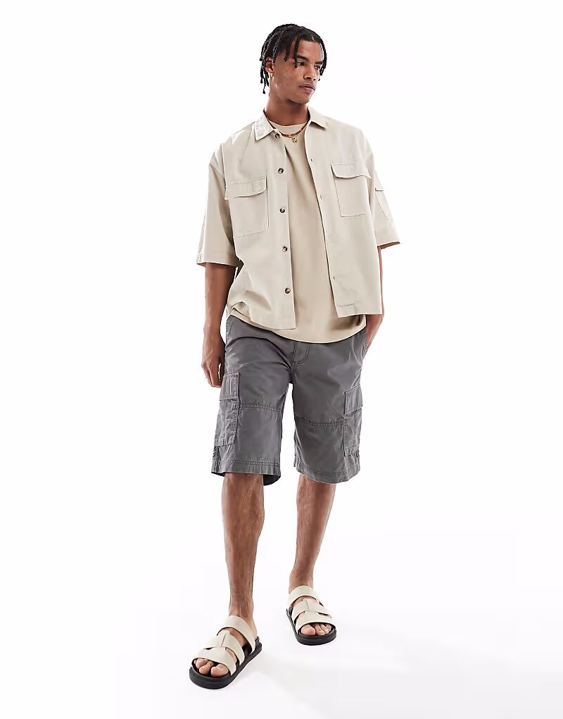 

Jack & Jones свободные шорты карго серого цвета