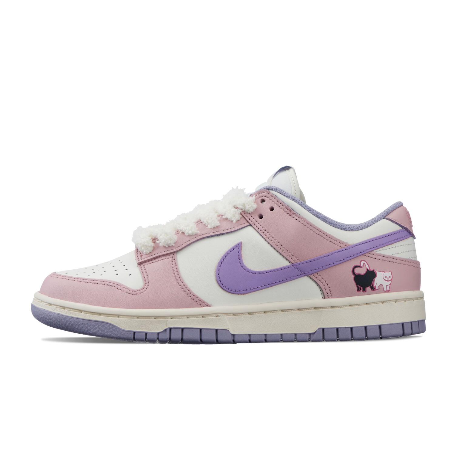 

Кроссовки Nike Dunk Skateboarding Shoes Women's Low-top Pink/purple/white, розовый