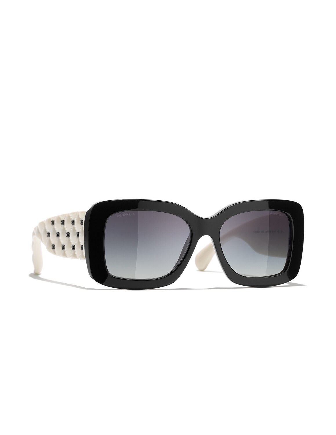 

Прямоугольные солнцезащитные очки CHANEL, цвет Black/Blue