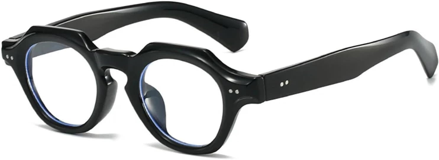 

Модные солнцезащитные очки в форме маленького многоугольника для женщин, ретро-очки с заклепками, солнцезащитные очки UV400 для мужчин, красно-синие солнцезащитные очки TKKTLLT, Black Clear